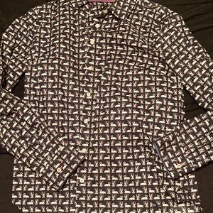 Talbots shirt swans size 8